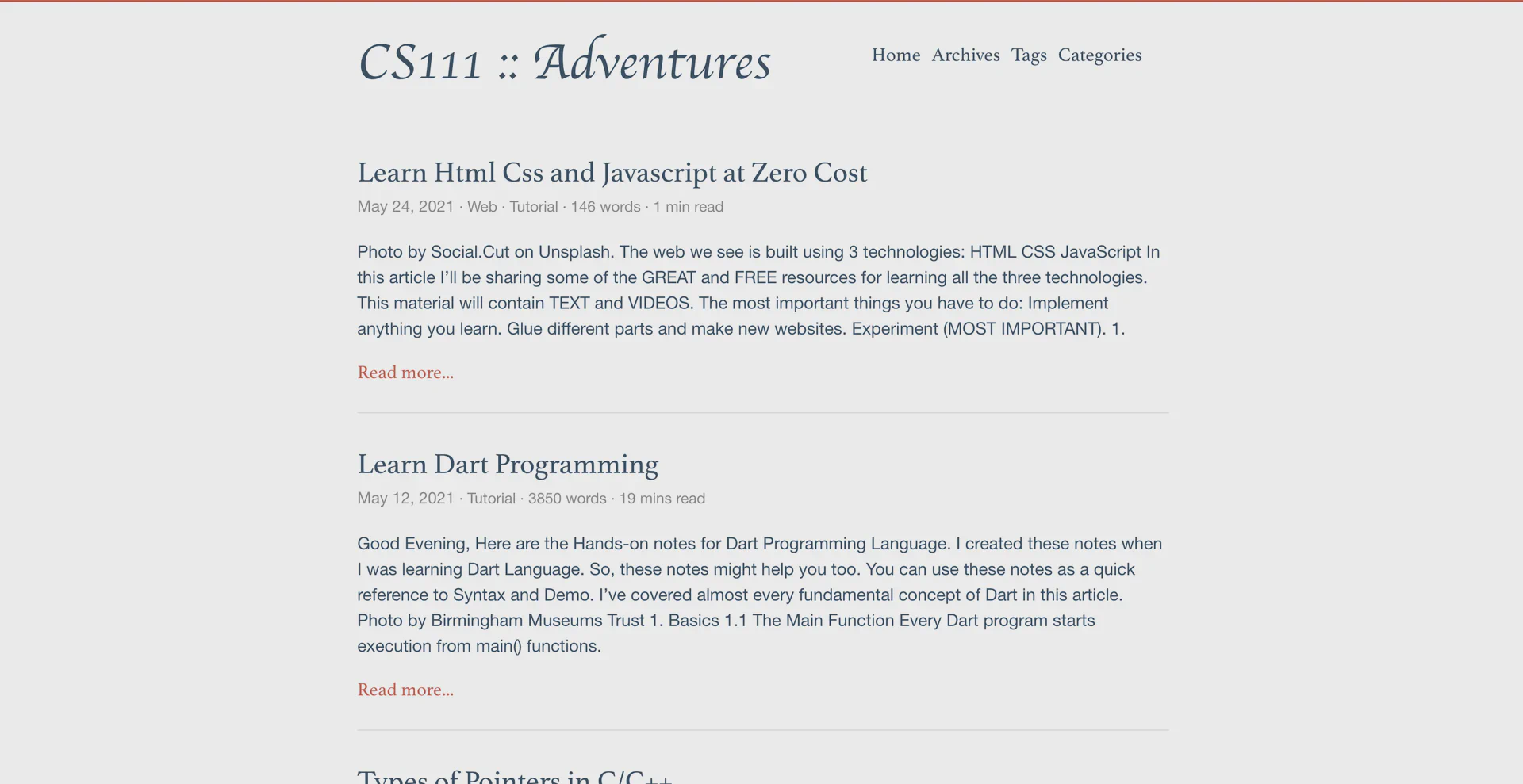 The 2021 vk4s.github.io static site using the Even theme