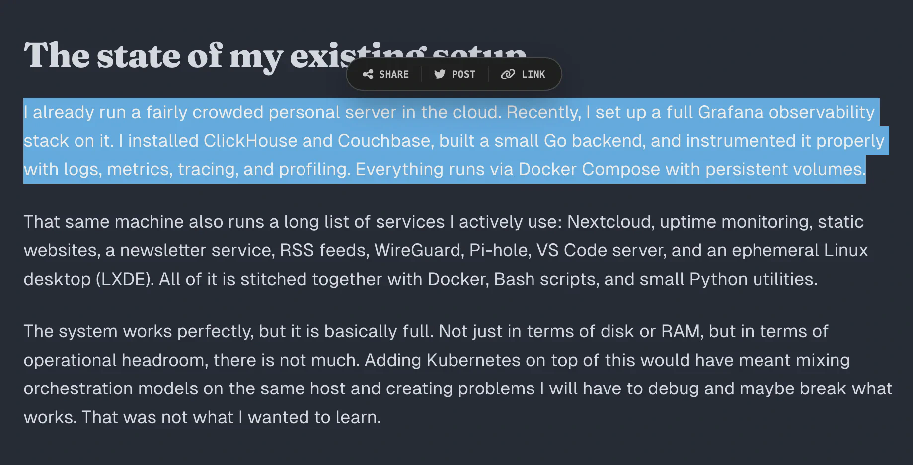 Deep Linking Context Menu