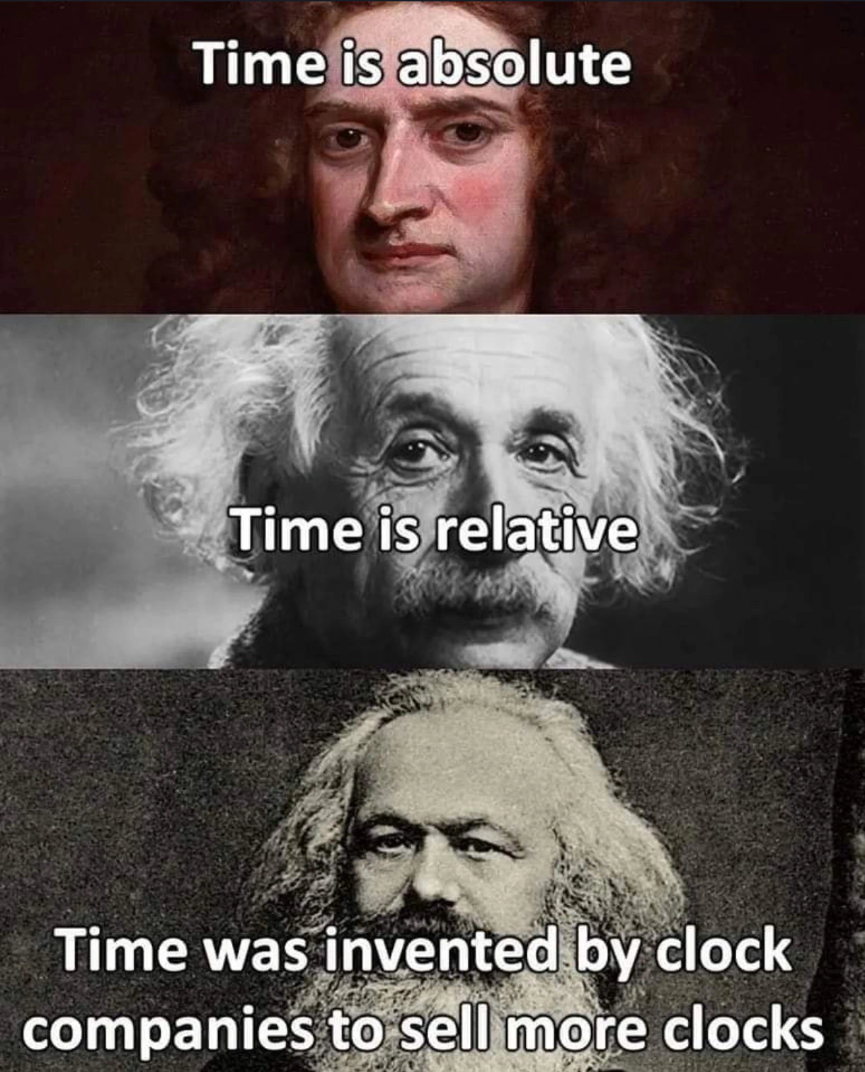 Time is relative, absolute, and a scam